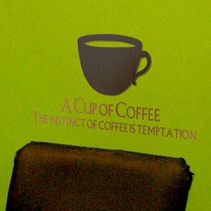 우드스티커 커피컵 (컬러선택 나무소재 입체 월데코)