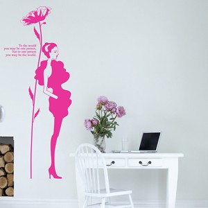 그녀의향기 (여자,꽃) 미용실인테리어 스티커